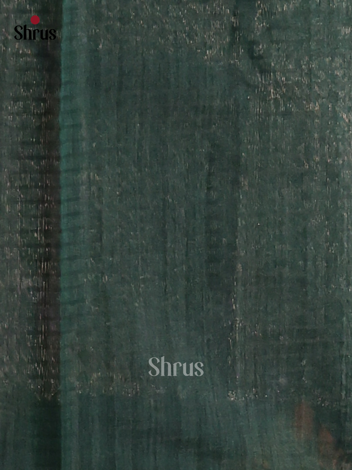 Dark Green- Semi Jute Saree - Shop on Shrus.com