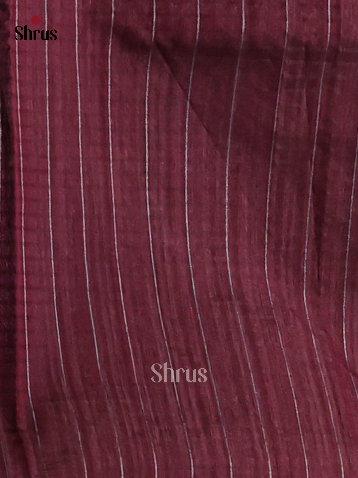 Maroon - Semi Jute Saree - Shop on Shrus.com