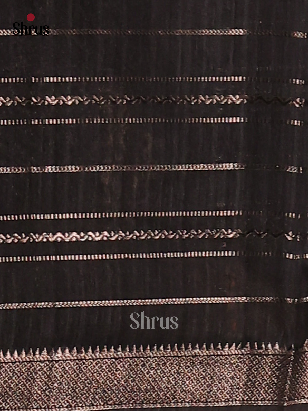 Black- Semi Jute Saree - Shop on Shrus.com