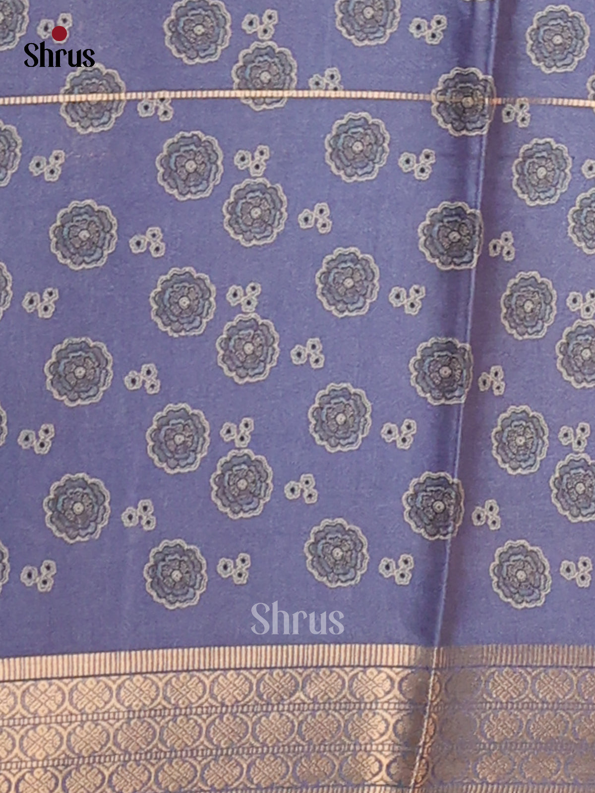 Blue - Semi Tussar Saree - Shop on Shrus.com