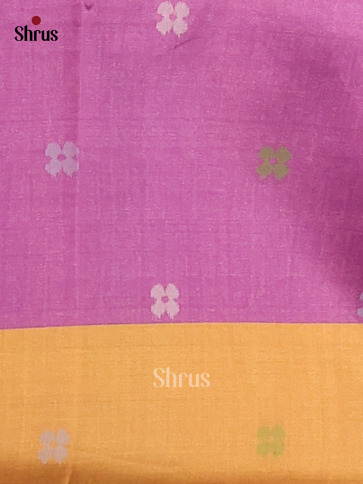 Purple & Mustard - Semi Tussar Saree - Shop on Shrus.com