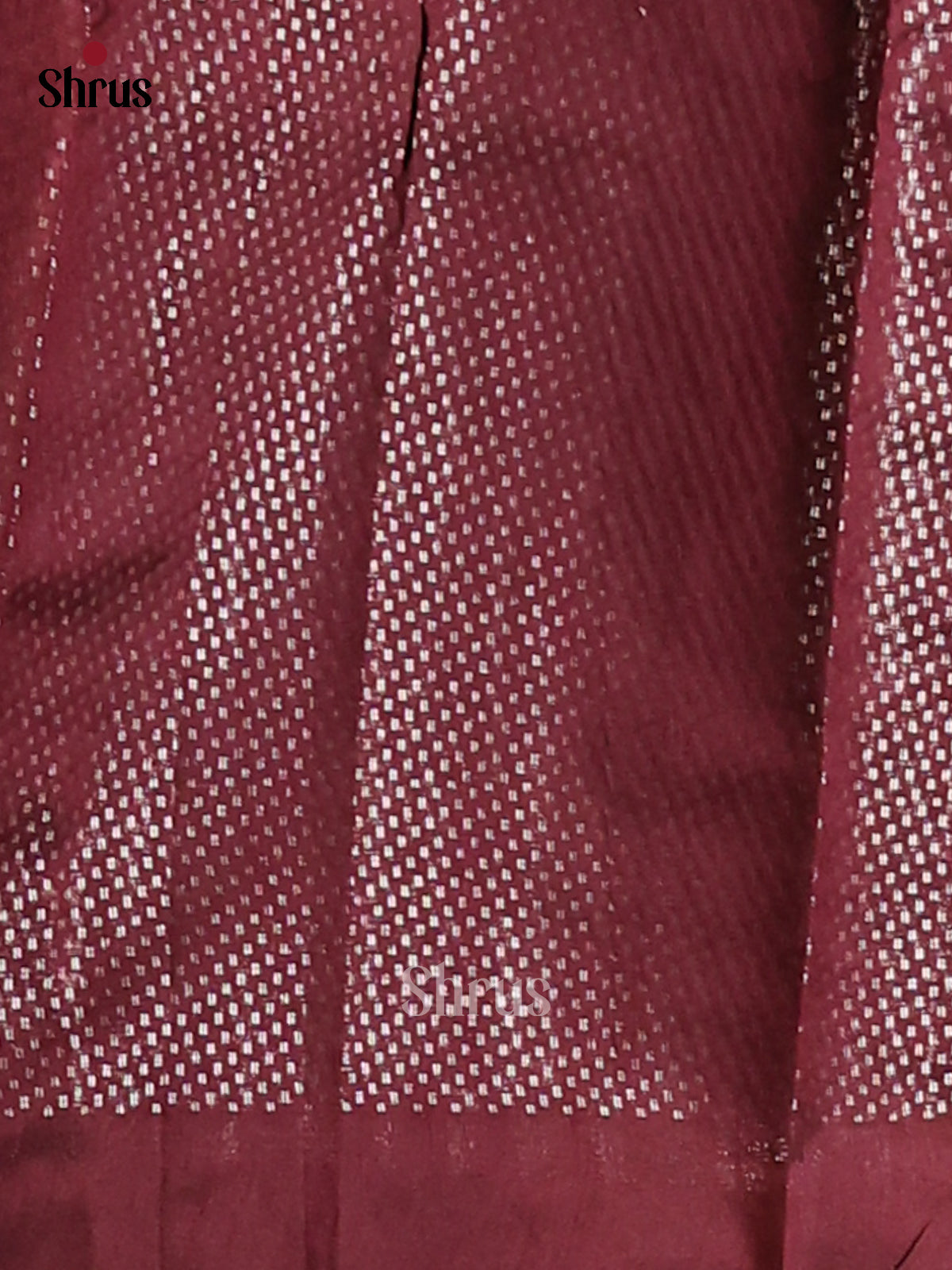 Maroon- Semi Jute Saree - Shop on Shrus.com