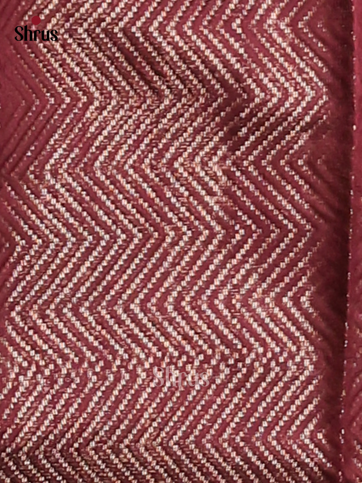 Maroon - Semi Jute Saree - Shop on Shrus.com