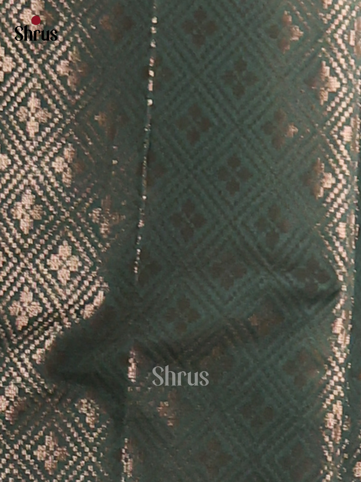 Green - Semi Jute Saree - Shop on Shrus.com