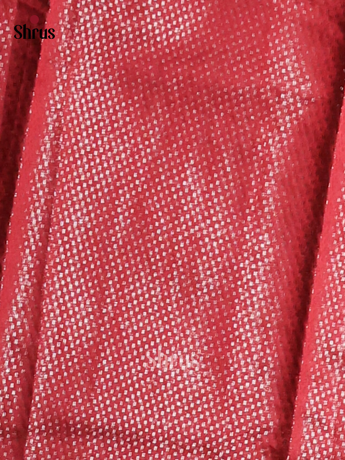 Maroon - Semi Jute Saree - Shop on Shrus.com