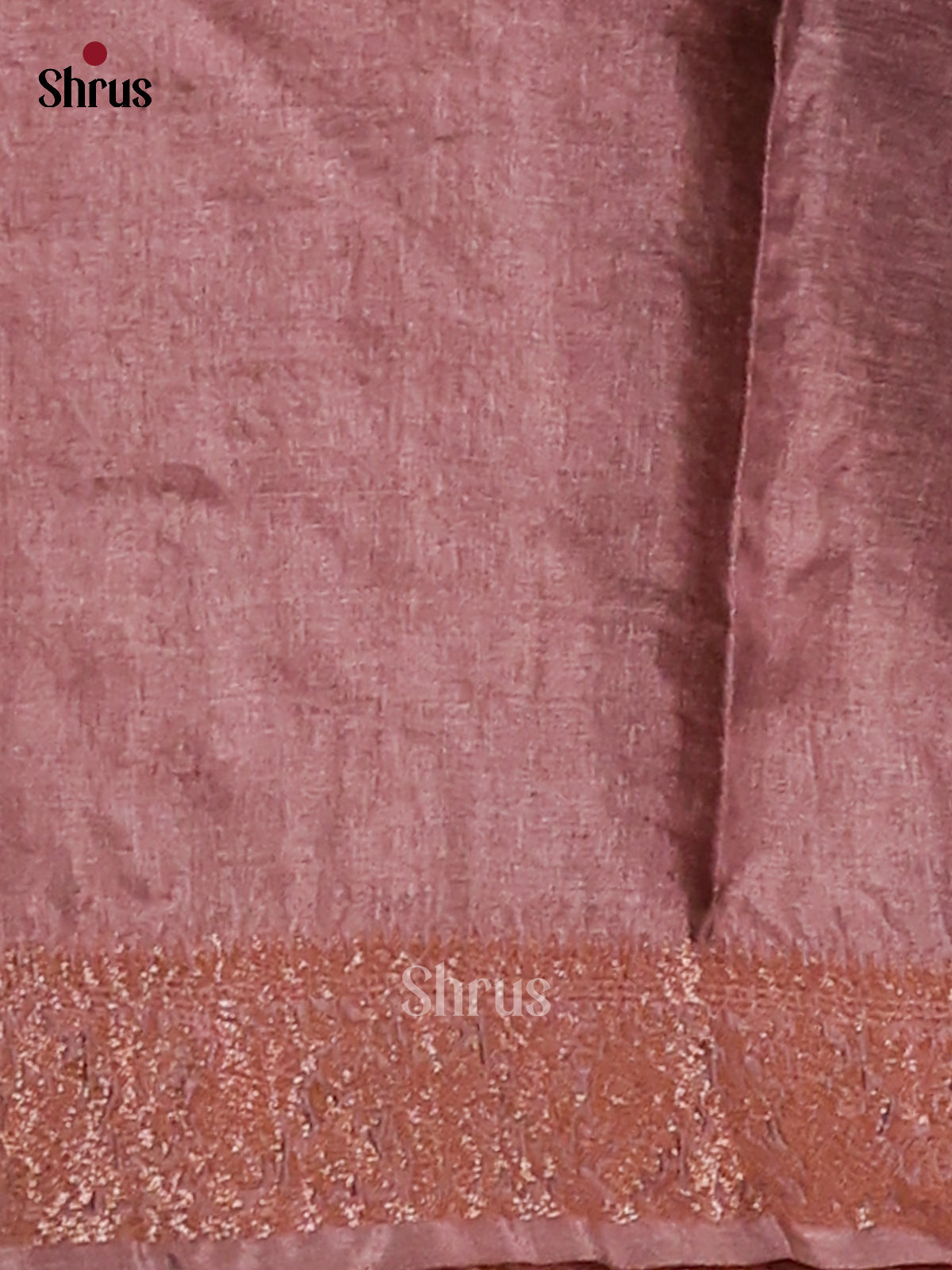 full Onion Peel(Single tone)- Tussar Saree-1