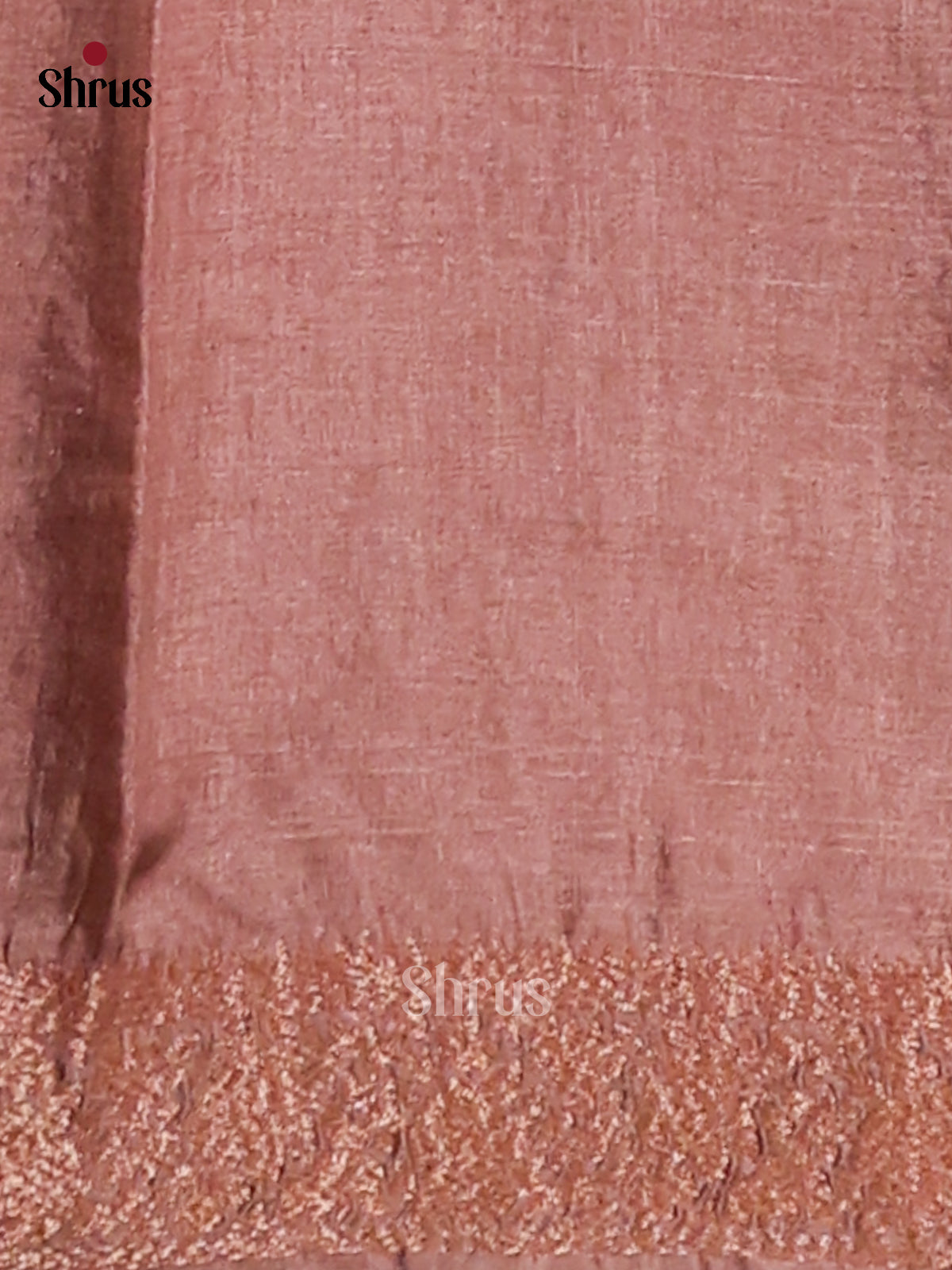 Brown(Single Tone)- Tussar Saree - Shop on Shrus.com