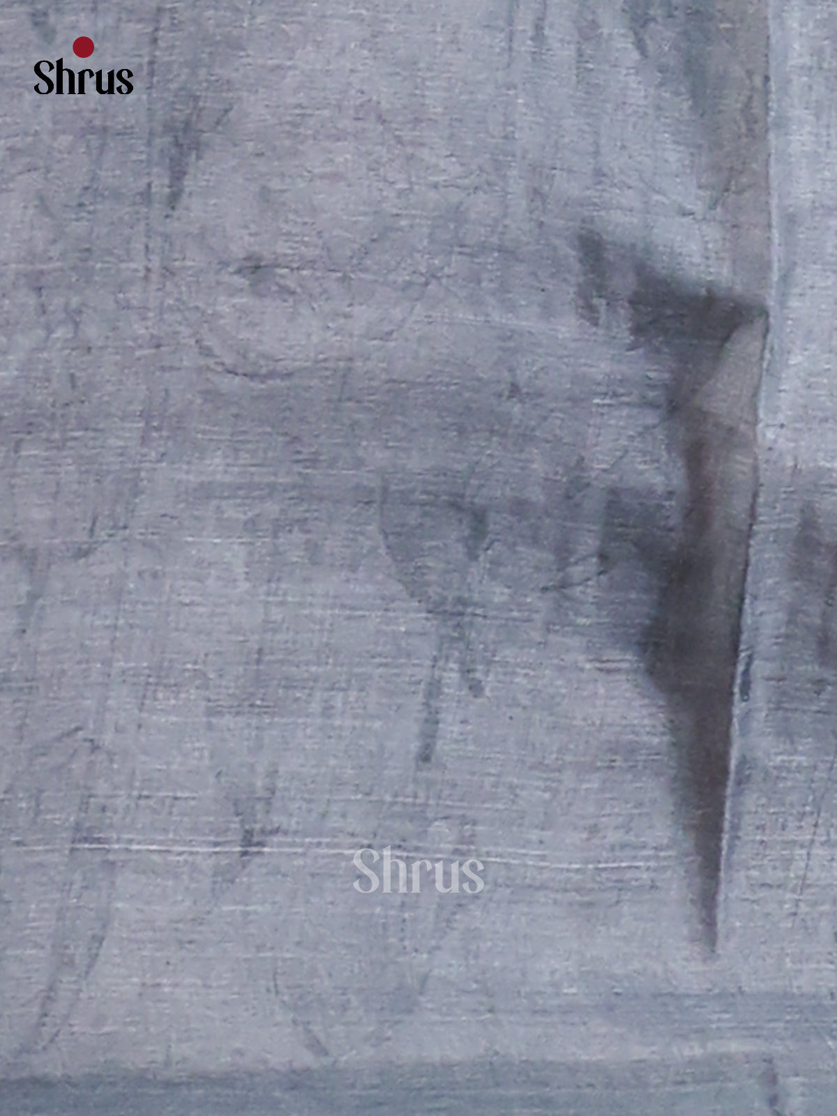 Elegant Grey Tussar Silk Saree with Floral Prints - Shop on Shrus.com