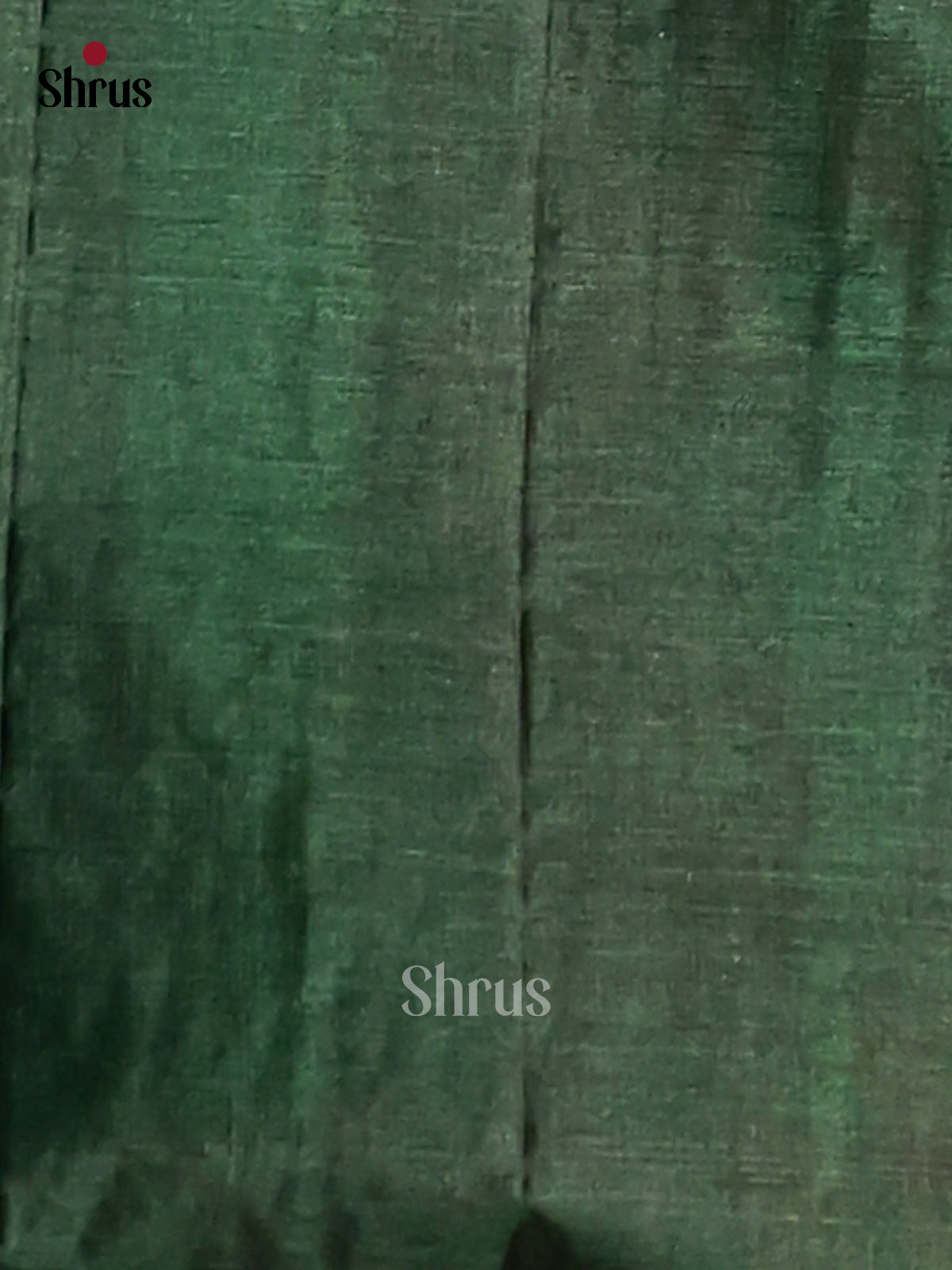 Red & Green - Tussar Saree with designer lines-1