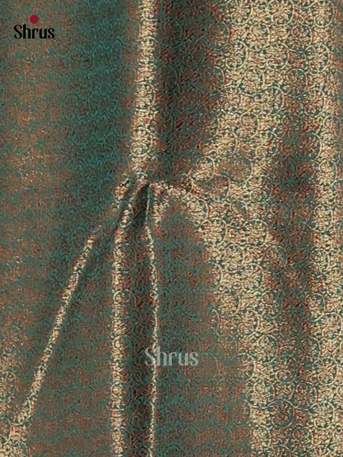 Purple & Green- Semi Jute Saree - Shop on Shrus.com