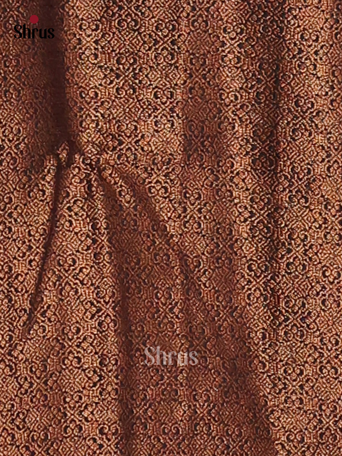 Brown & Blue- Semi Jute Saree - Shop on Shrus.com
