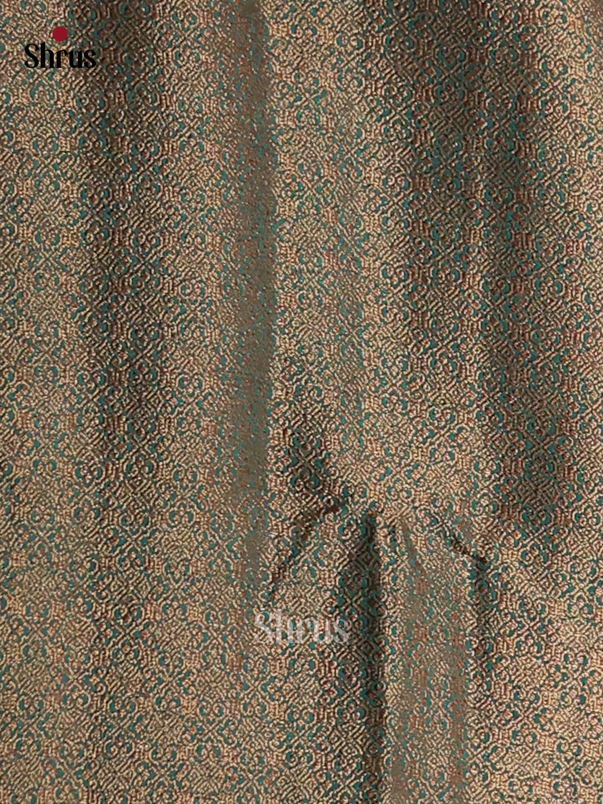 Blue & Green - Semi Jute Saree - Shop on Shrus.com