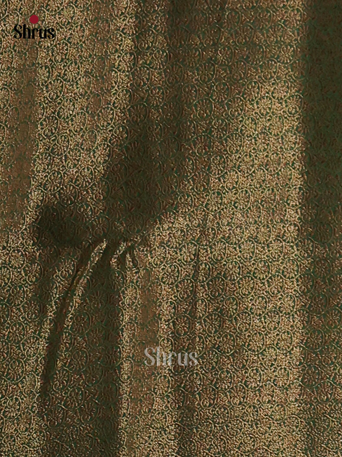 Brown & Green - Semi Jute Saree - Shop on Shrus.com