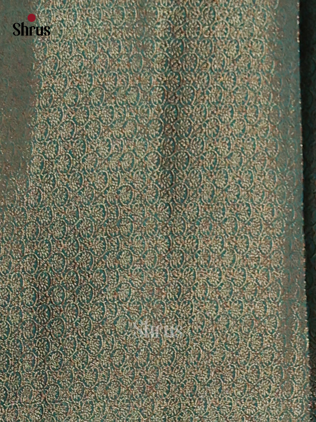 Brown & Green- Semi Jute Saree - Shop on Shrus.com