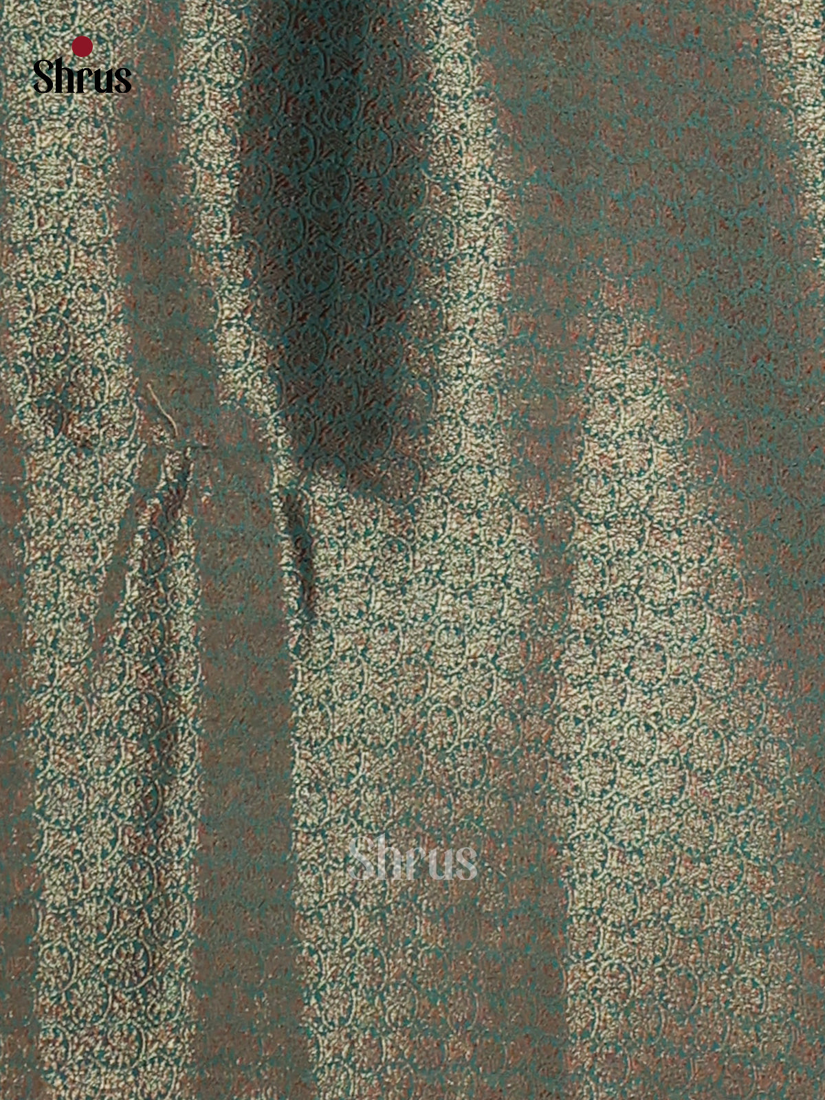 Maroon & Green - Semi Jute Saree - Shop on Shrus.com