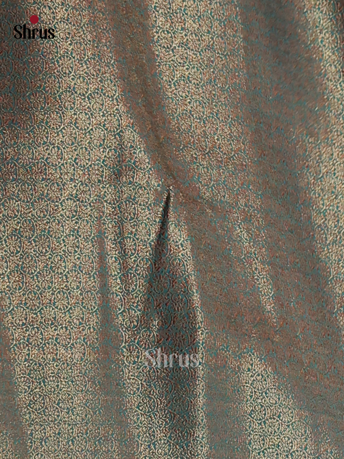 Maroon &Teal - Semi Jute Saree - Shop on Shrus.com