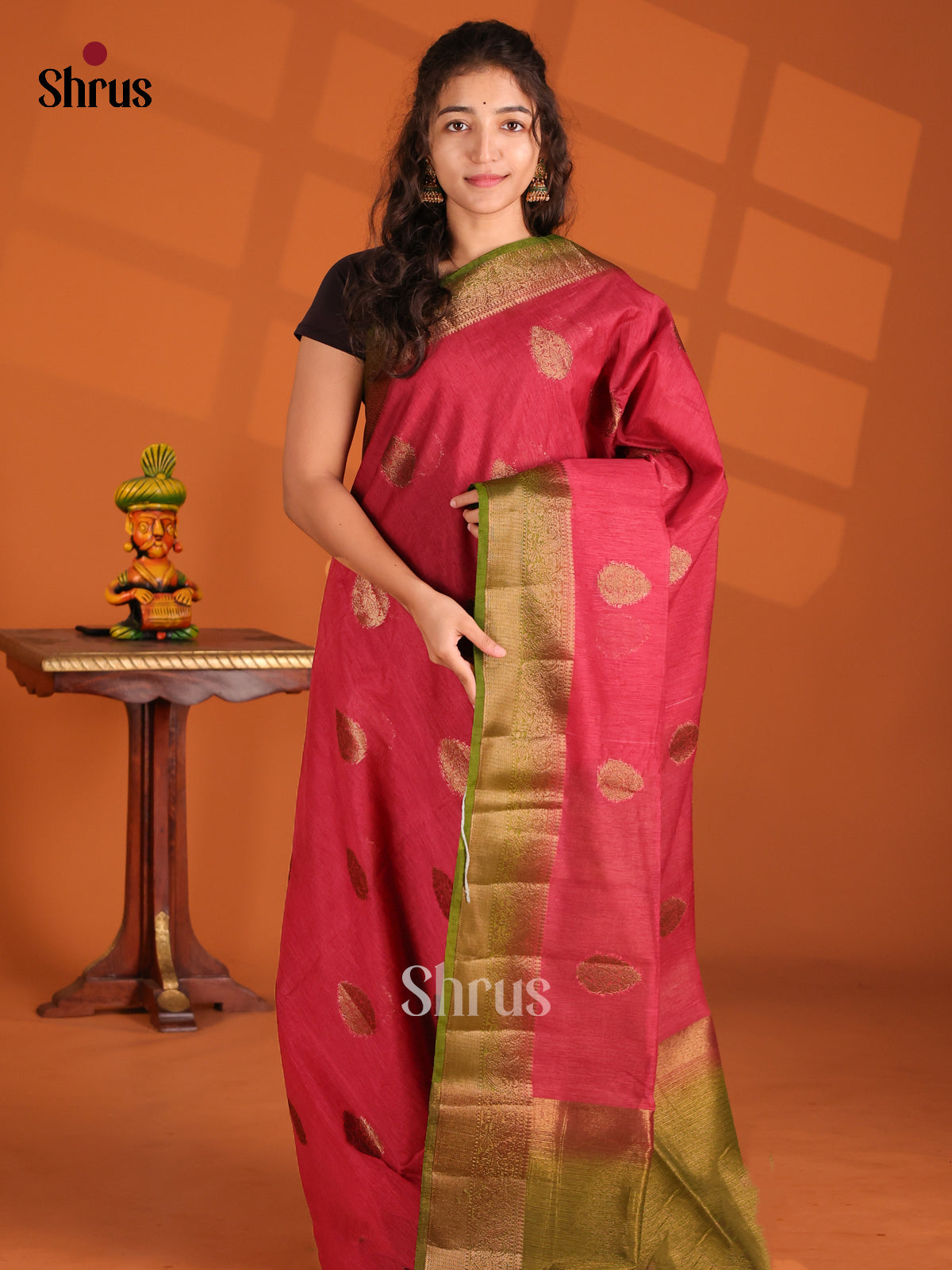 DFS03521 - Semi Jute Saree - Shop on Shrus.com