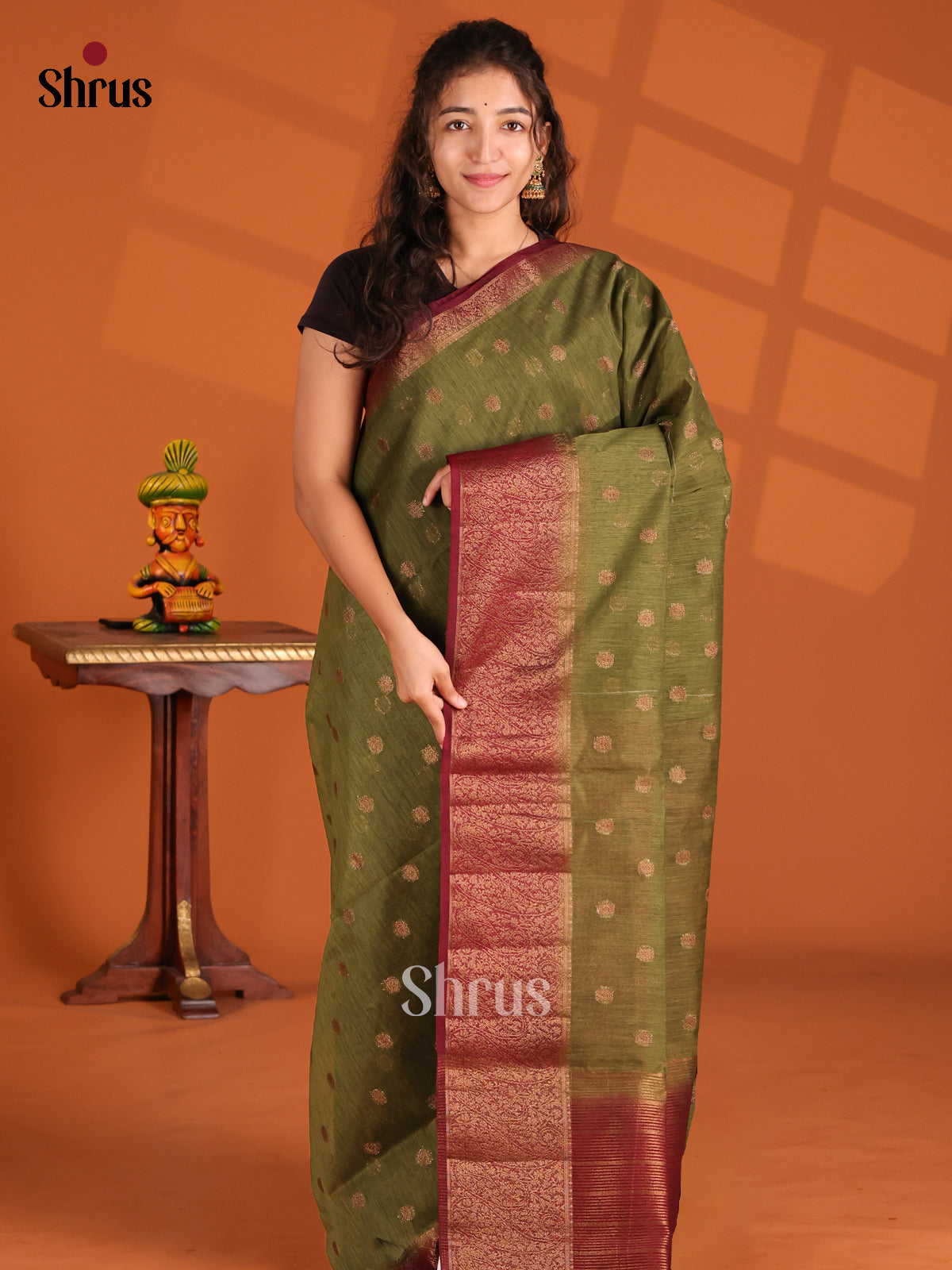 DFS03524- Semi Jute Saree - Shop on Shrus.com