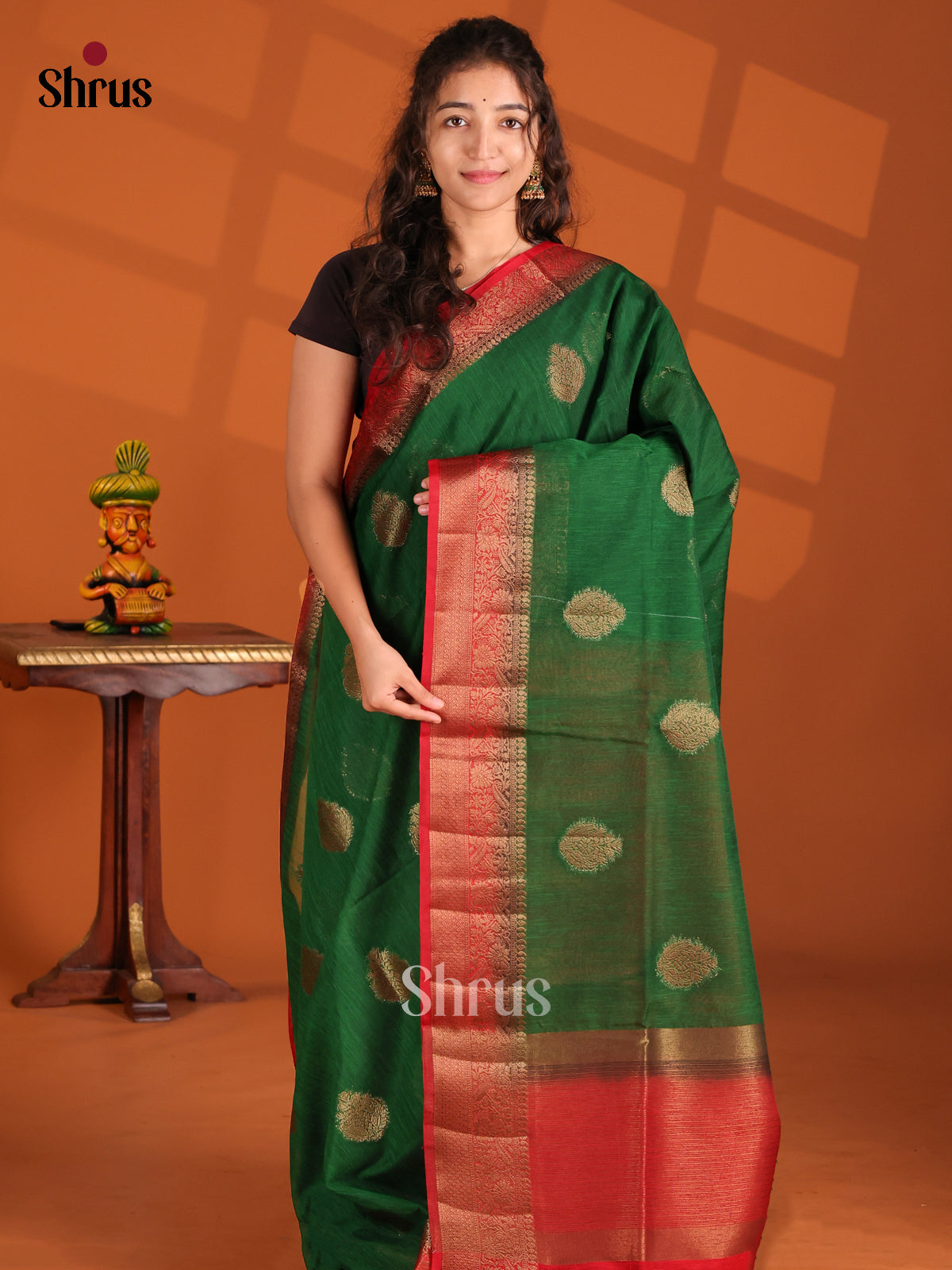 DFS03527 - Semi Jute Saree - Shop on Shrus.com