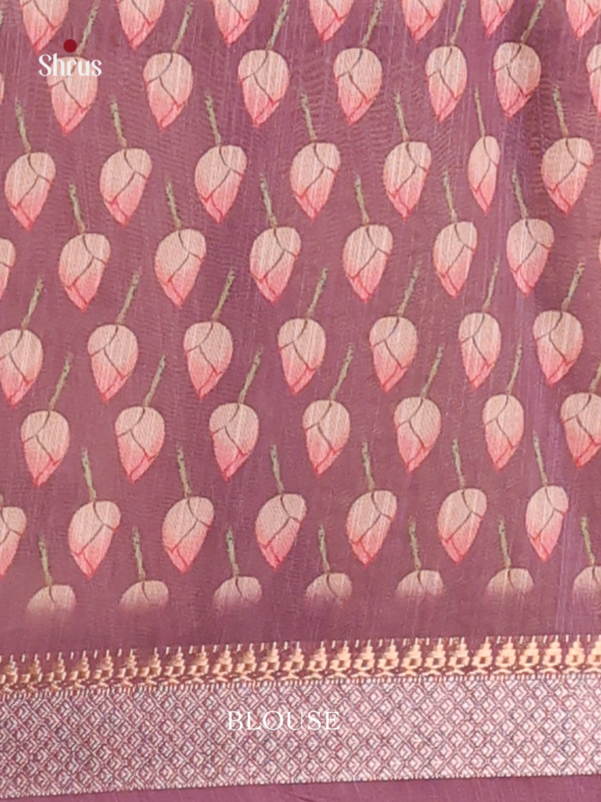 Light Brown & Purple - Champa semitussar Saree - Shop on Shrus.com
