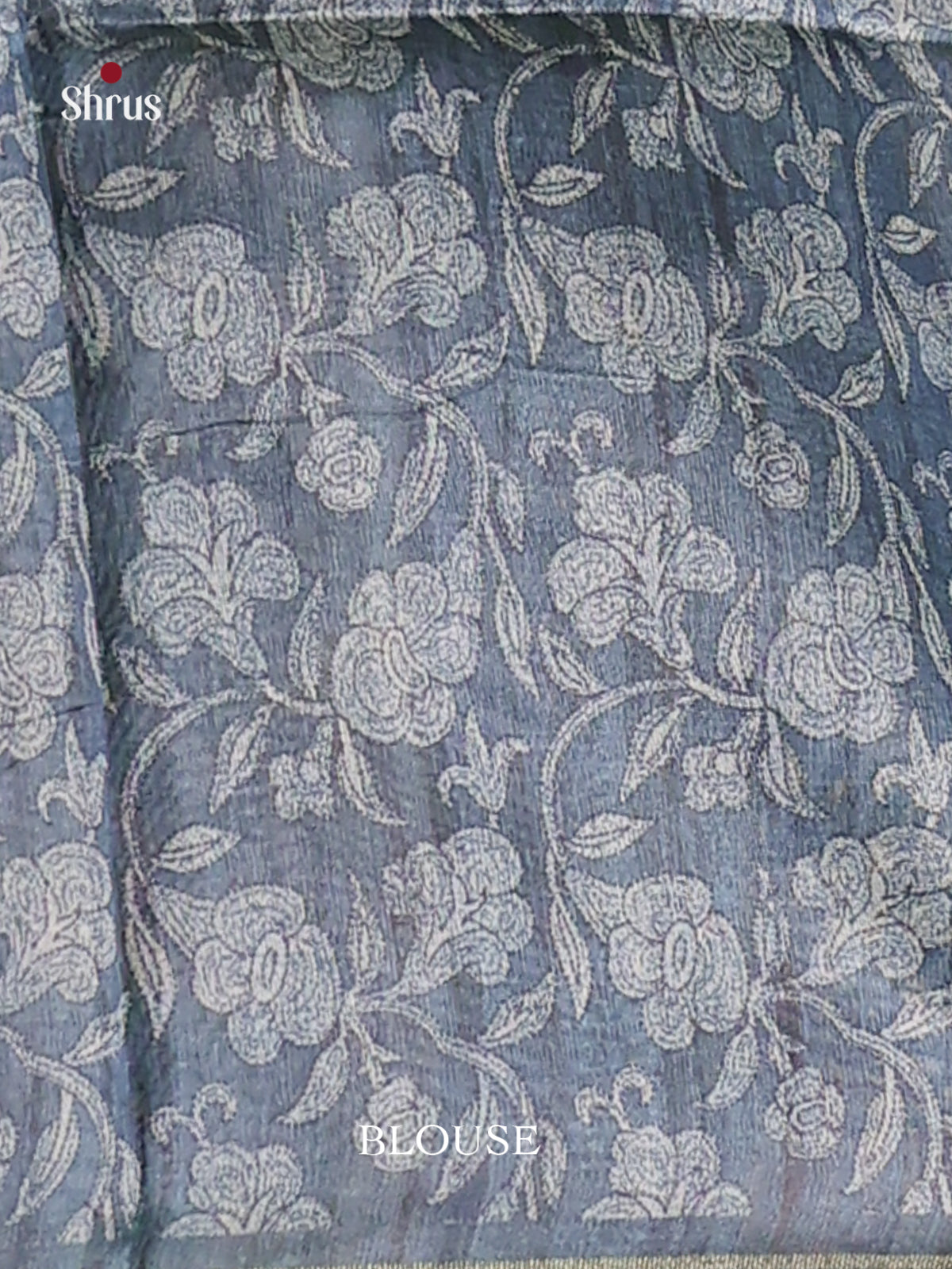 Cream & Blue - Champa semitussar Saree - Shop on Shrus.com