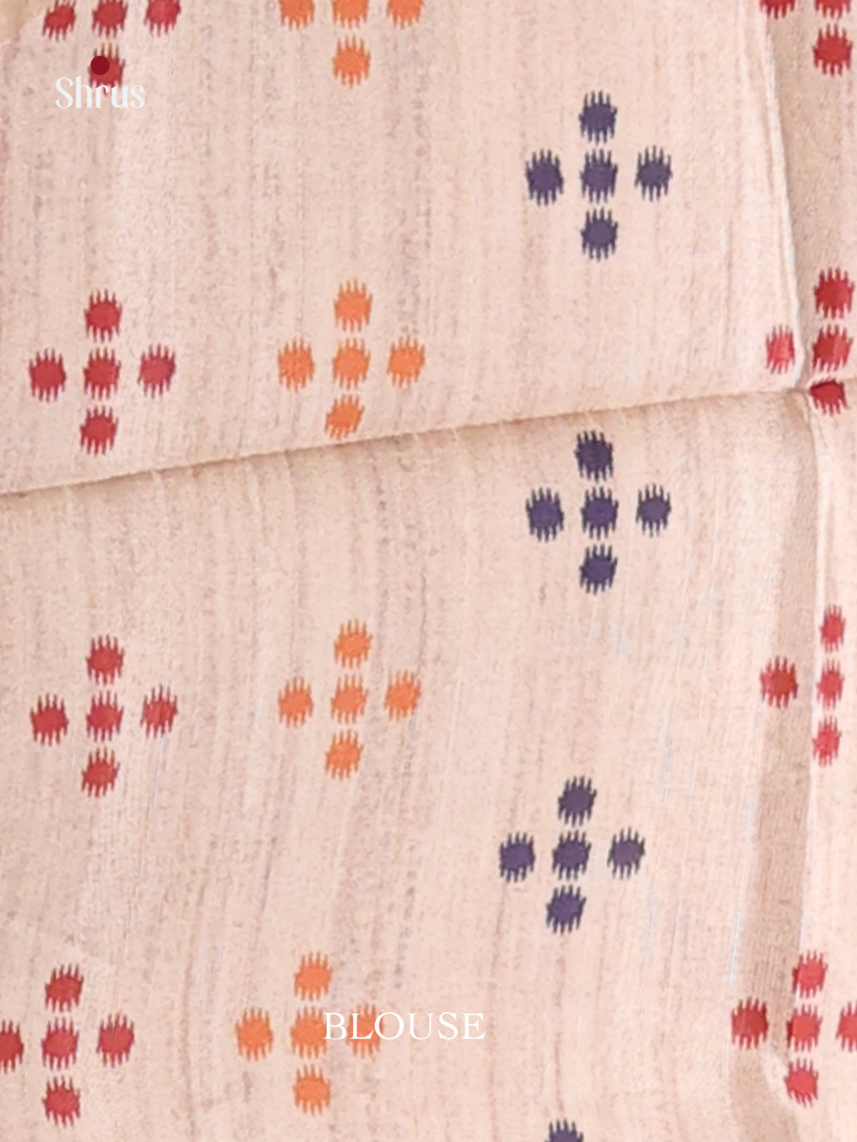 Red & Cream- Champa semitussar Saree - Shop on Shrus.com