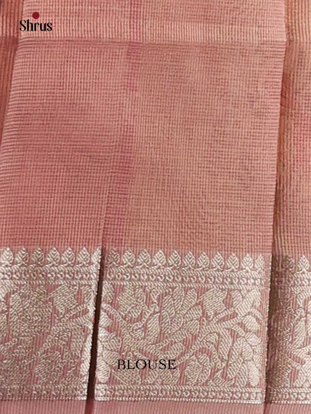 Cream & Onion Pink - Semi Tissue Saree - Shop on Shrus.com