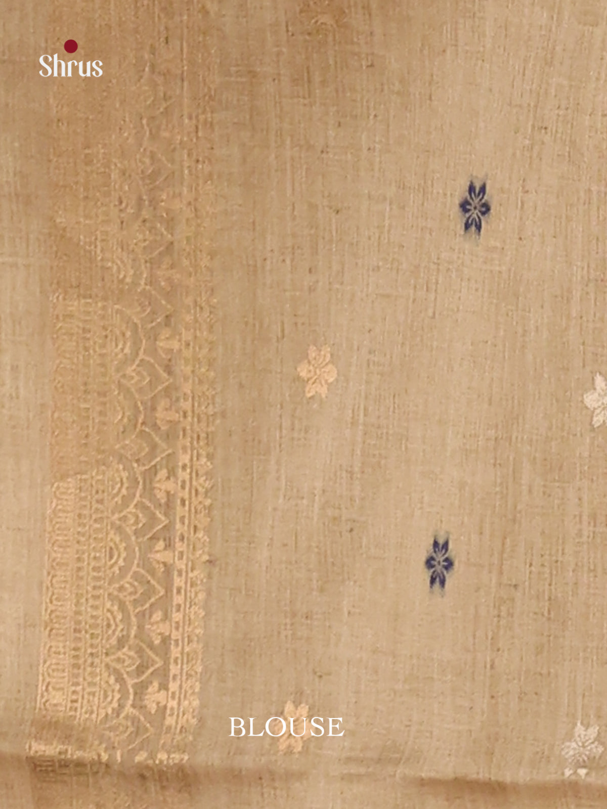 Pink & Gold - Semi Tussar Saree - Shop on Shrus.com