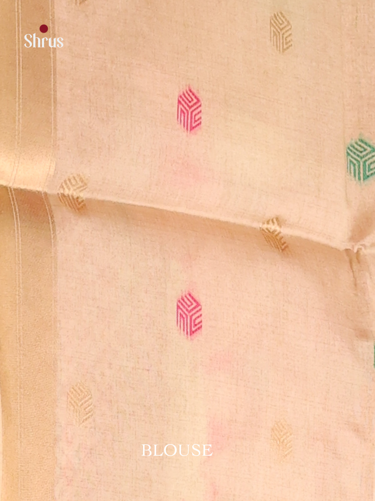Beige - Semi Tussar Saree - Shop on Shrus.com