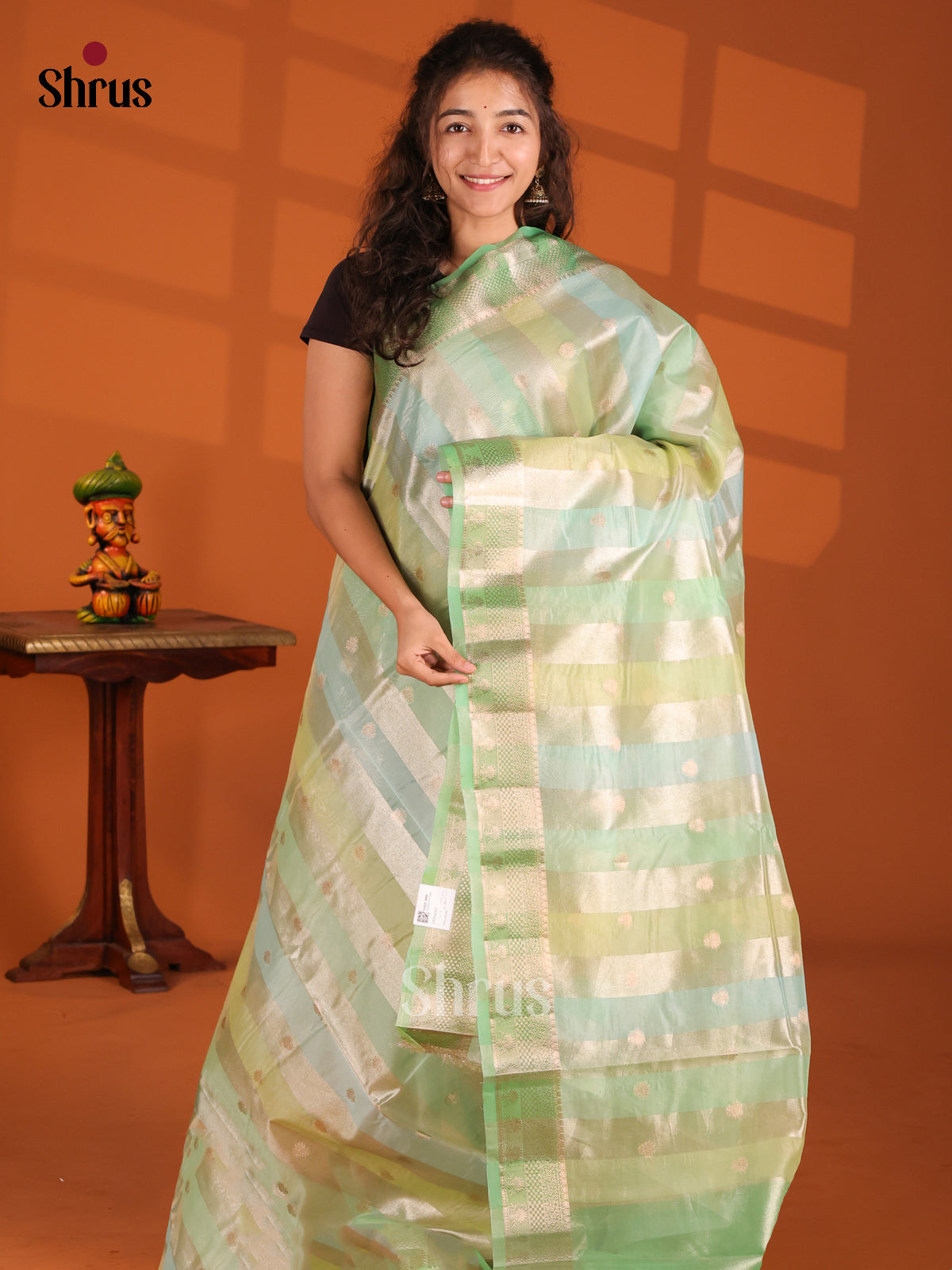 Green- North Silk Cotton Saree - Shop on Shrus.com