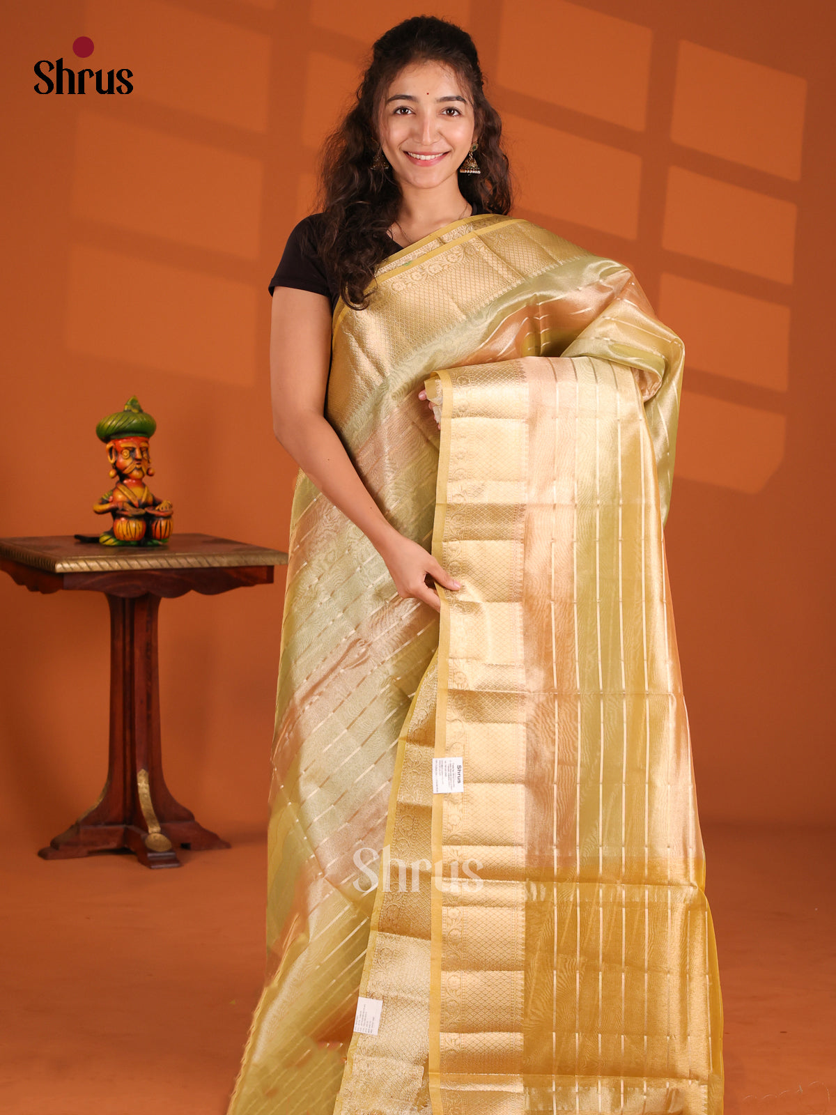 Green & Brown - North Silk Cotton Saree - Shop on Shrus.com