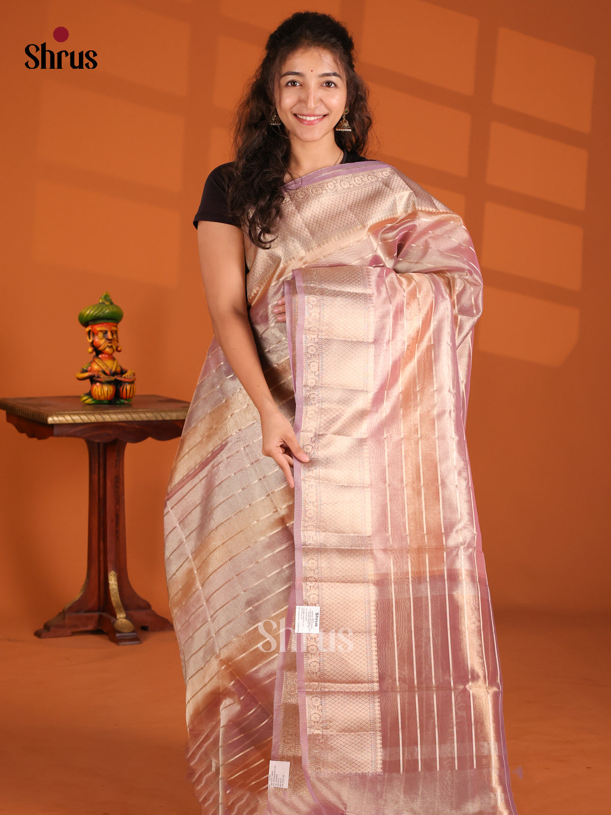 Lavender & Brown - North Silk Cotton Saree - Shop on Shrus.com