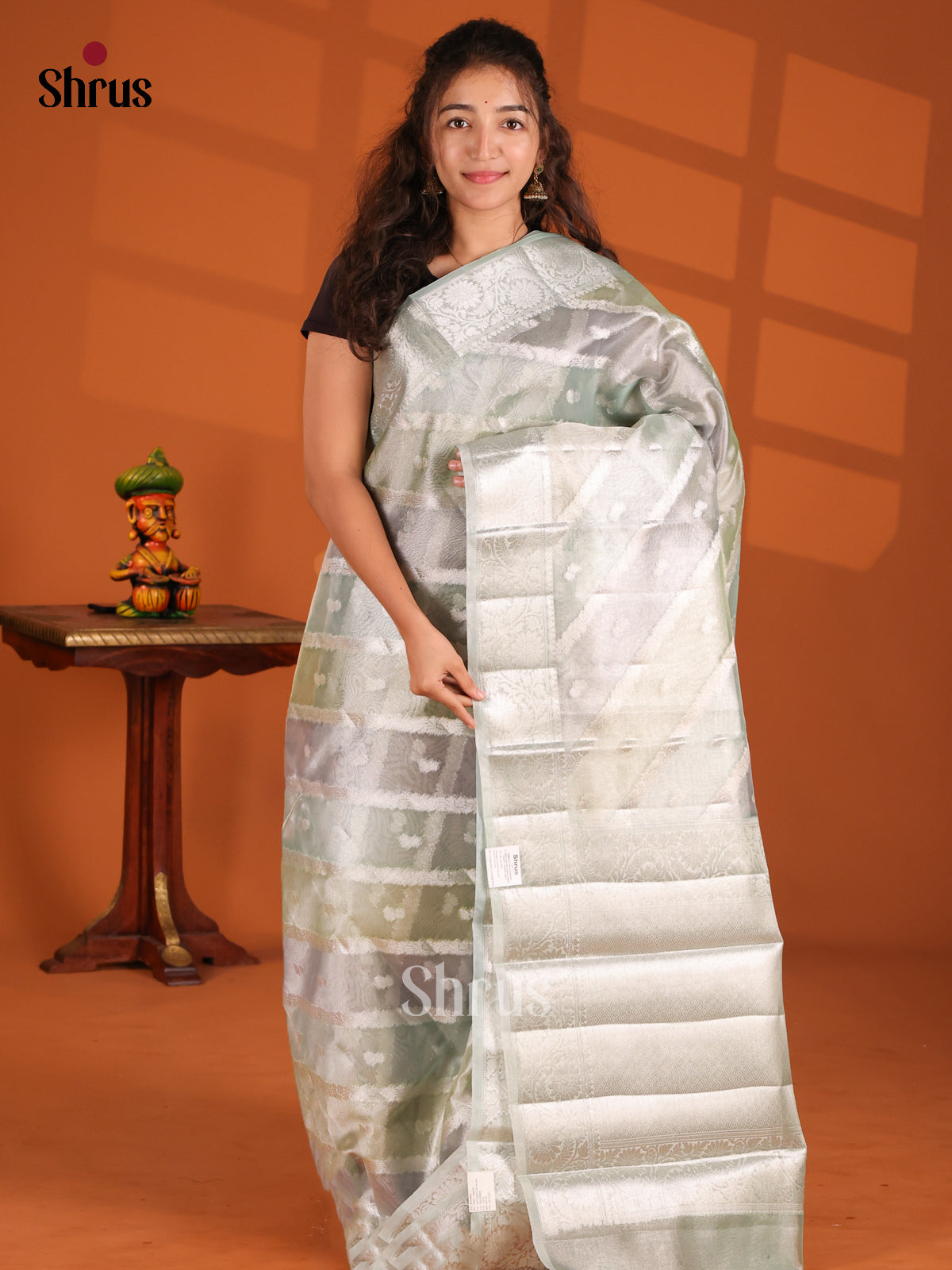 Shades of Green - North Silk Cotton Saree - Shop on Shrus.com