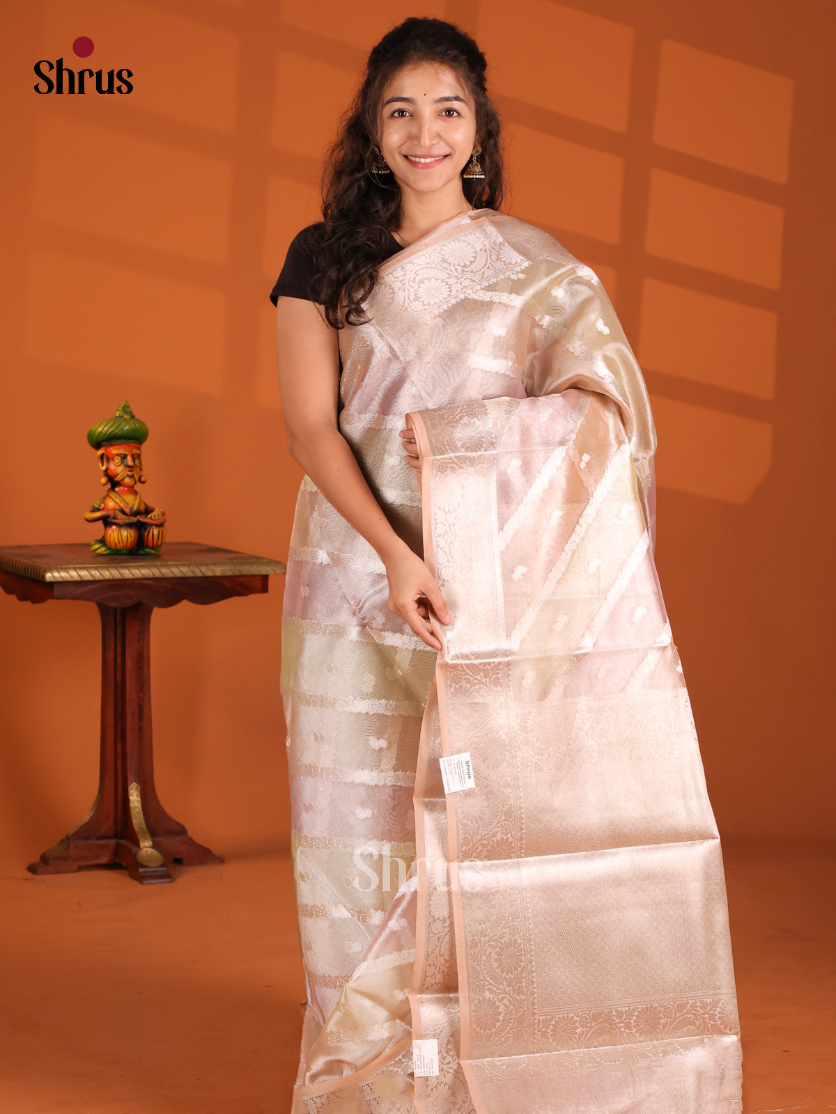 Purple & Green - North Silk Cotton Saree - Shop on Shrus.com