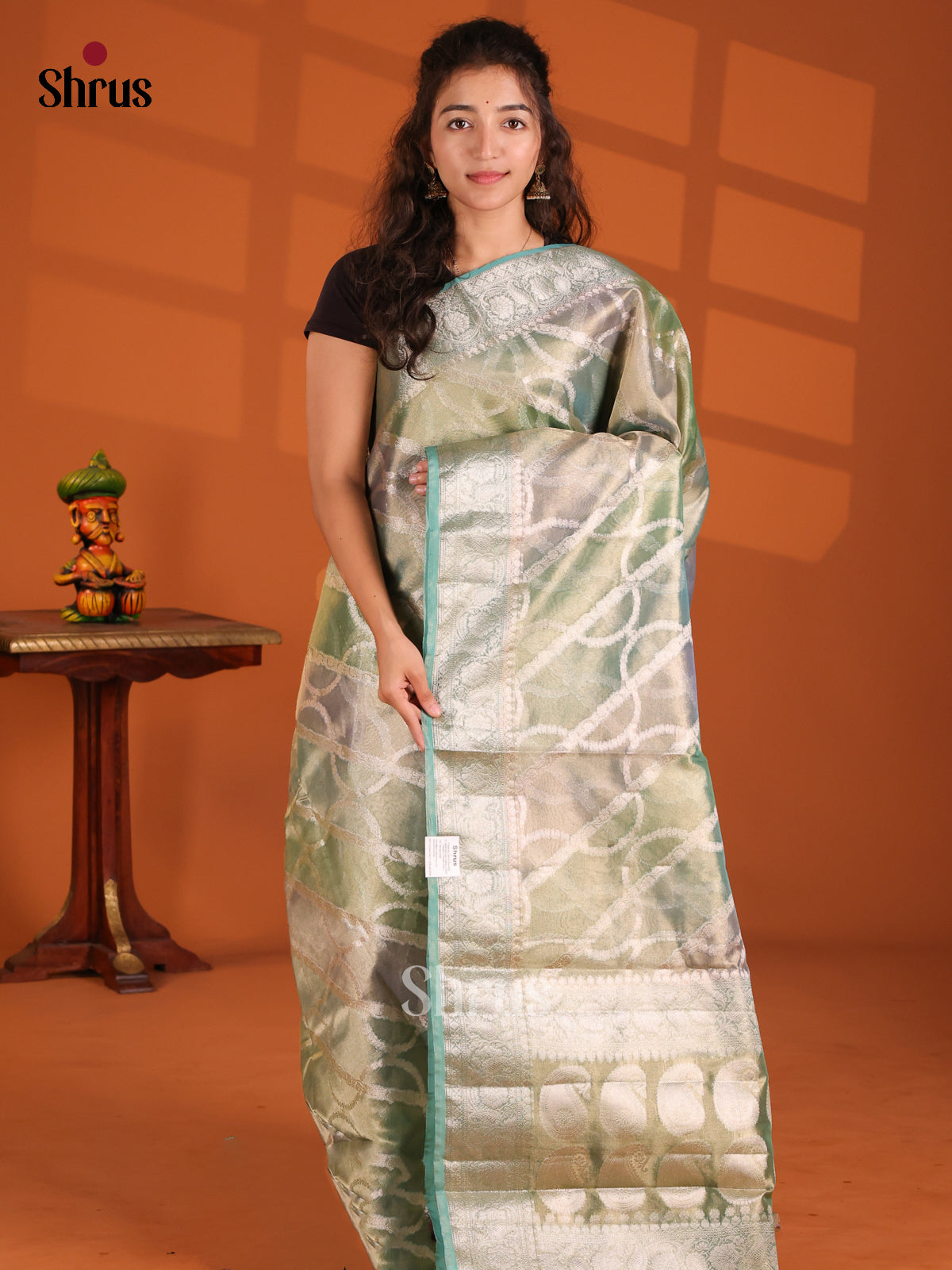 Green - North Silk Cotton Saree - Shop on Shrus.com