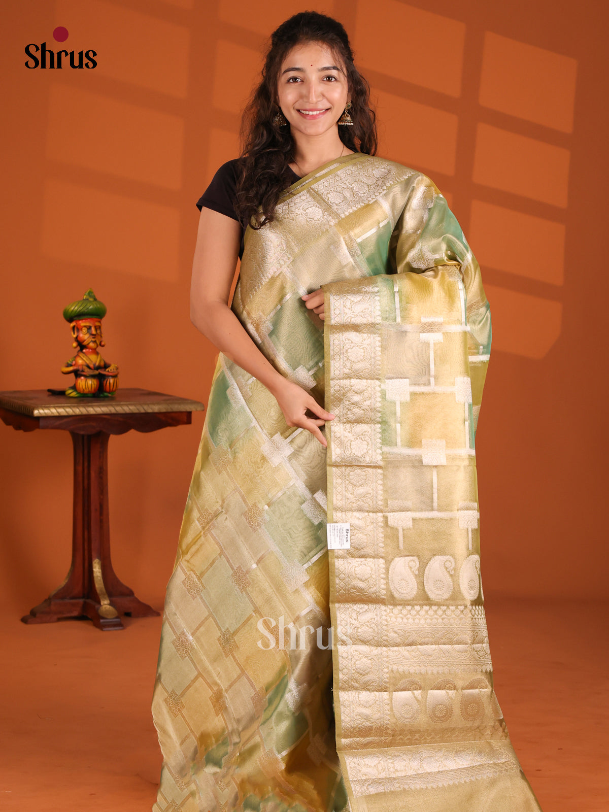 Green - North Silk Cotton Saree - Shop on Shrus.com