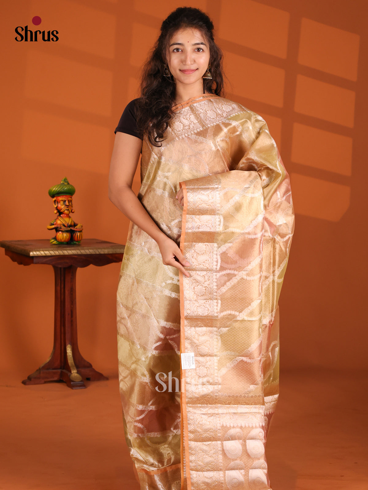 Green & Brown  - North Silk Cotton Saree - Shop on Shrus.com