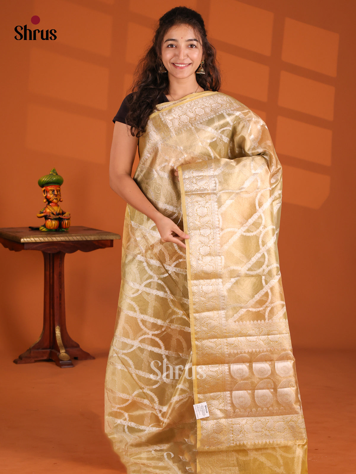 Mustard- North Silk Cotton Saree - Shop on Shrus.com
