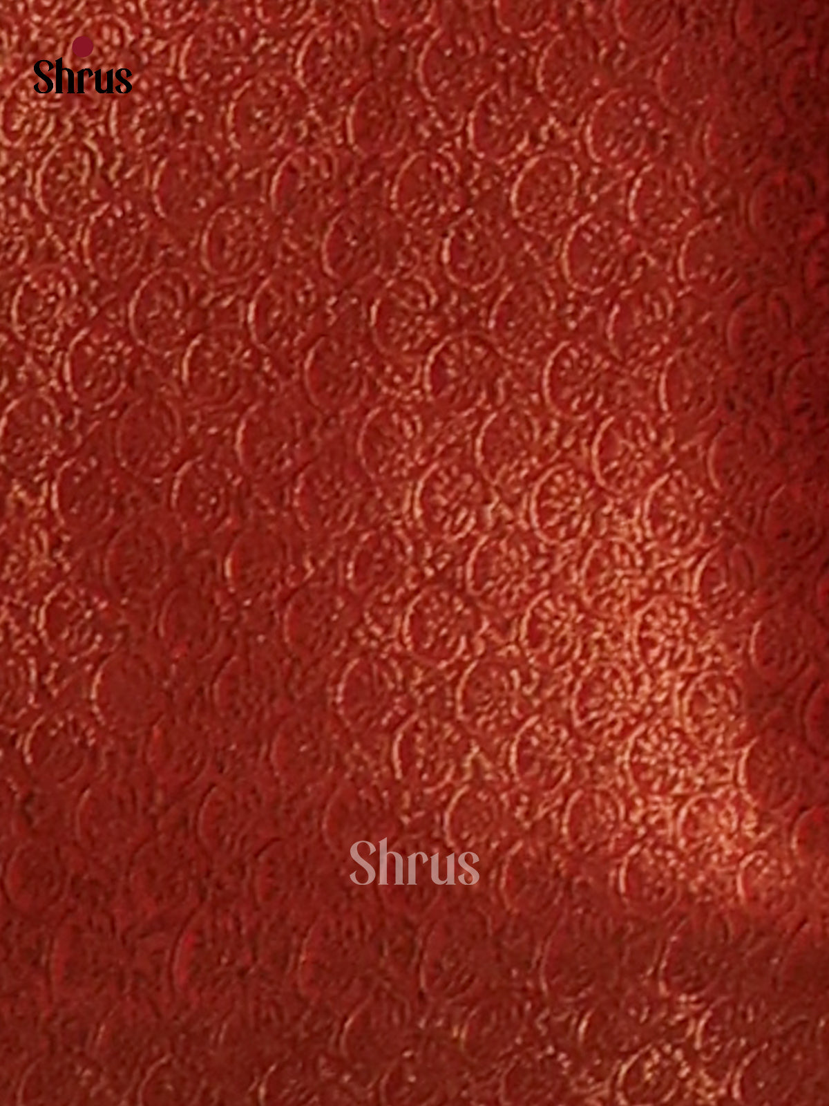 Red - Semi Linen printed Saree - Shop on Shrus.com