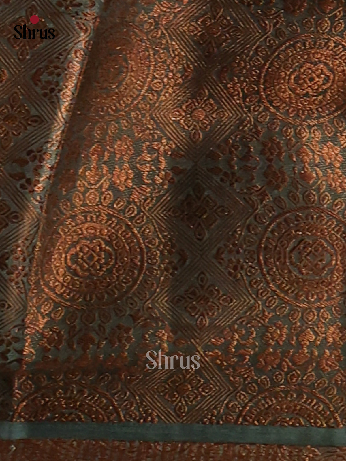 Maroon & Green- Semi Linen print  Saree - Shop on Shrus.com