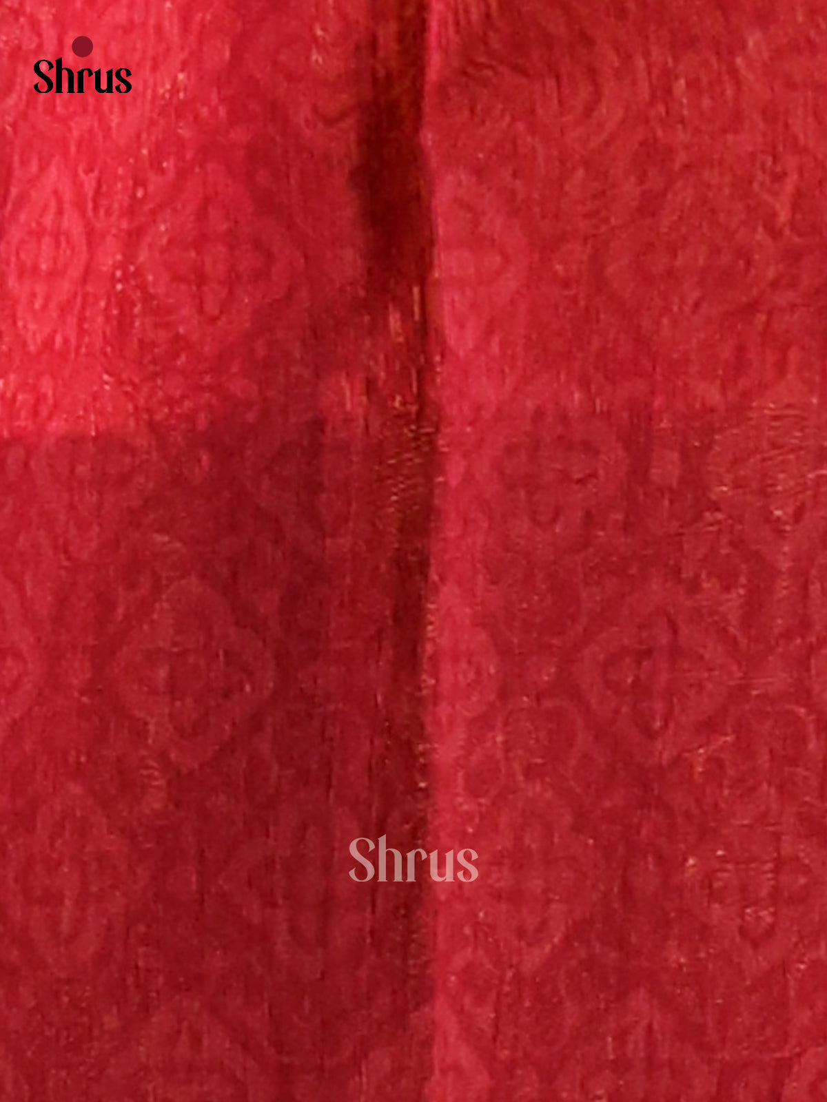 Blue & Red- Semi Linen printed Saree - Shop on Shrus.com