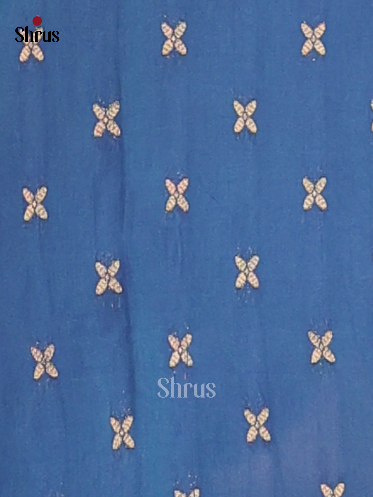 Blue - Semi Softsilk Saree - Shop on Shrus.com