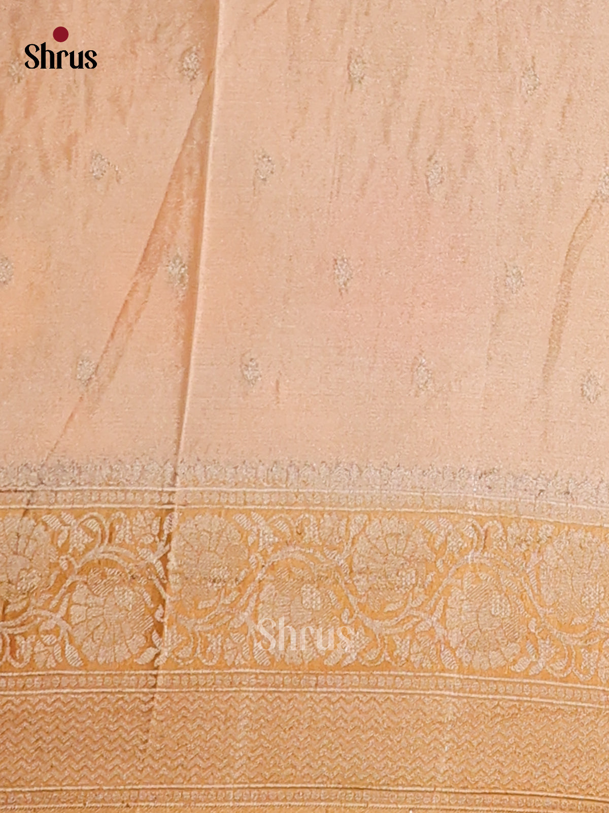 Cream & Mustard - Semi Georgette saree - Shop on Shrus.com