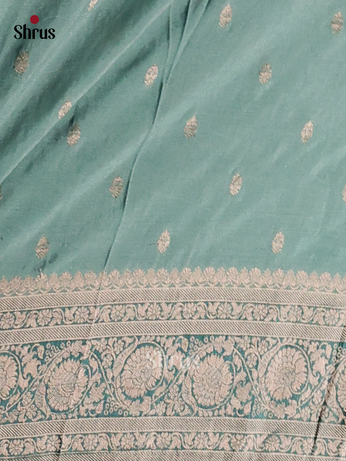Pastel Blue - Semi Georgette saree - Shop on Shrus.com
