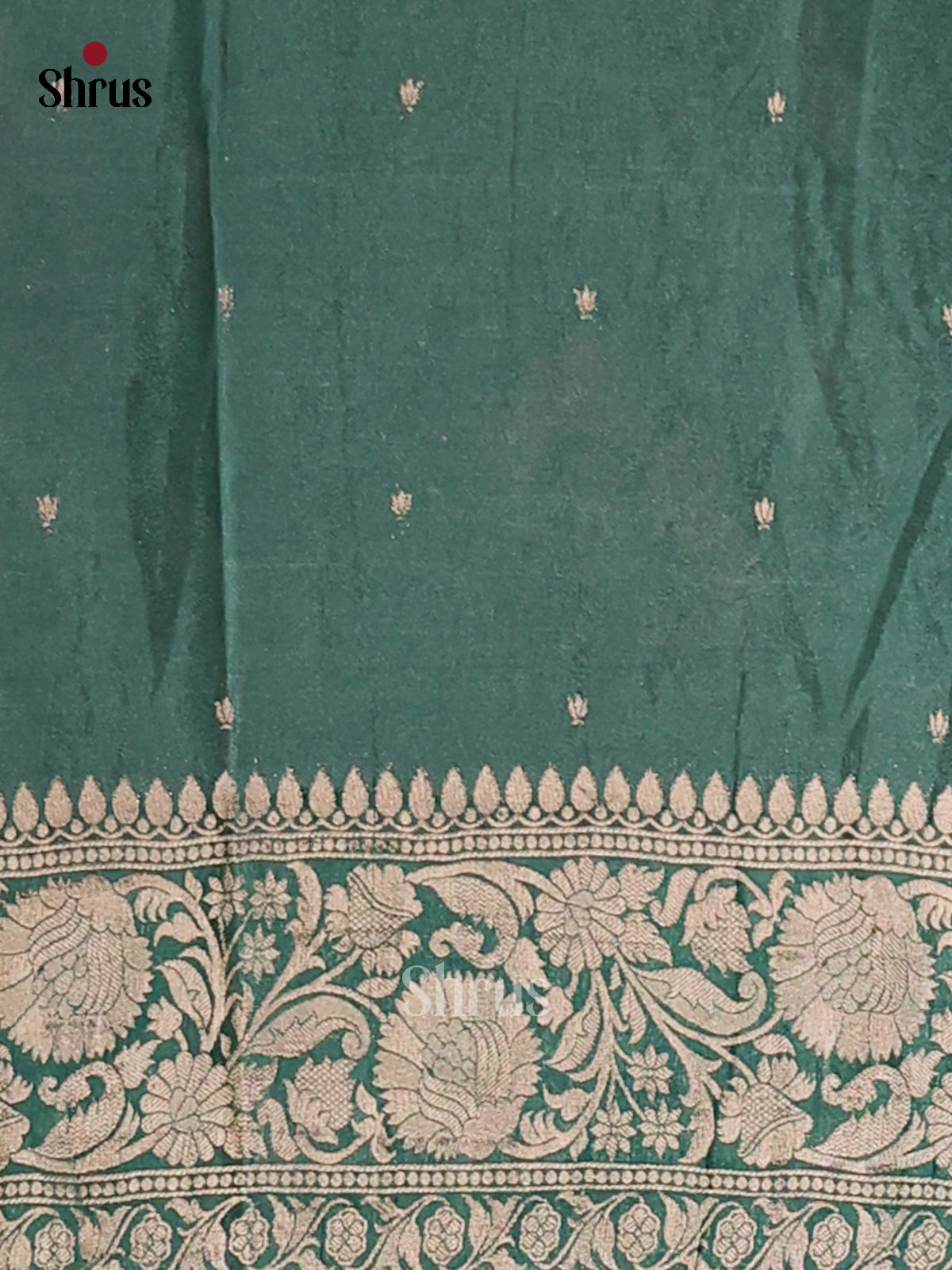 Teal & Purple - Semi Georgette saree - Shop on Shrus.com