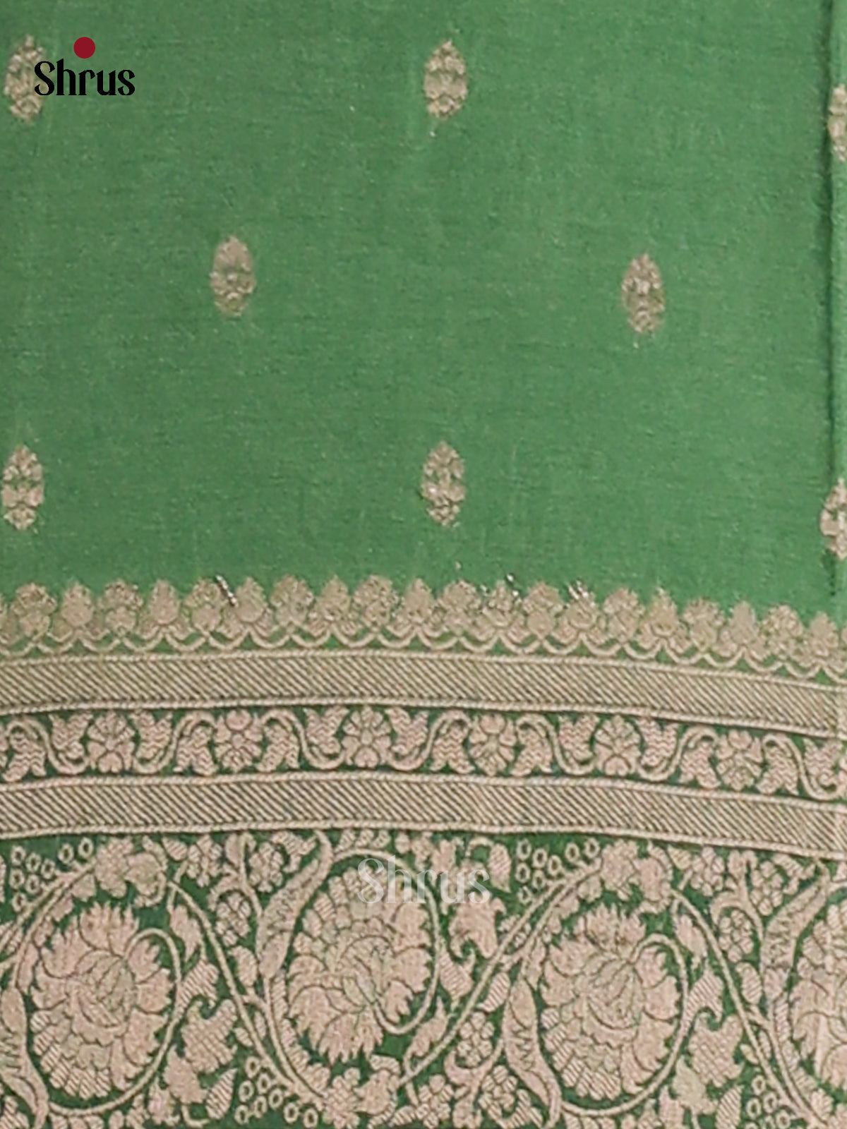 Green- Semi Georgette saree - Shop on Shrus.com