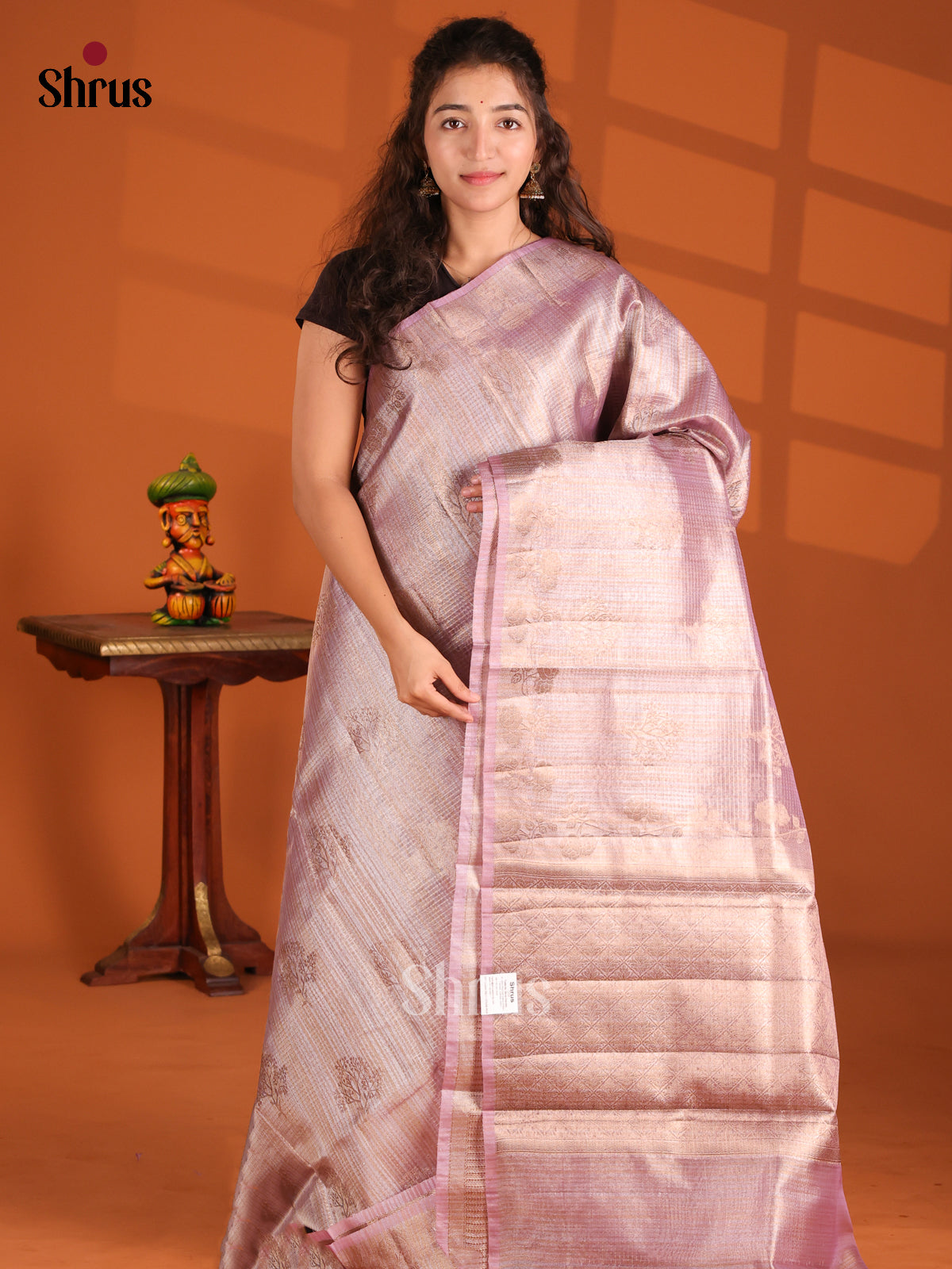 Lavender - Bamboo silk Saree - Shop on Shrus.com