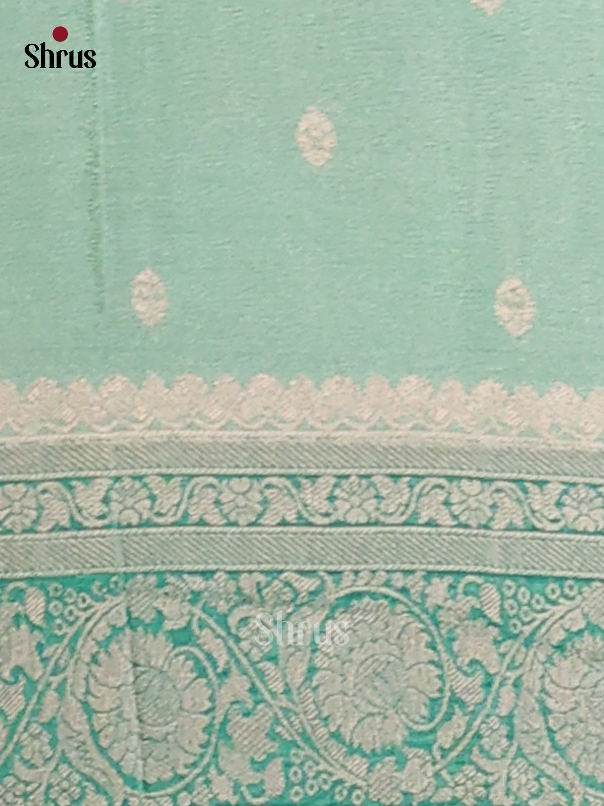 Pastel Green - Semi Georgette Saree - Shop on Shrus.com