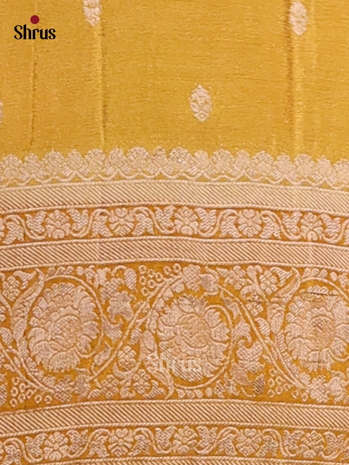 Mustard - Semi Georgette Saree - Shop on Shrus.com