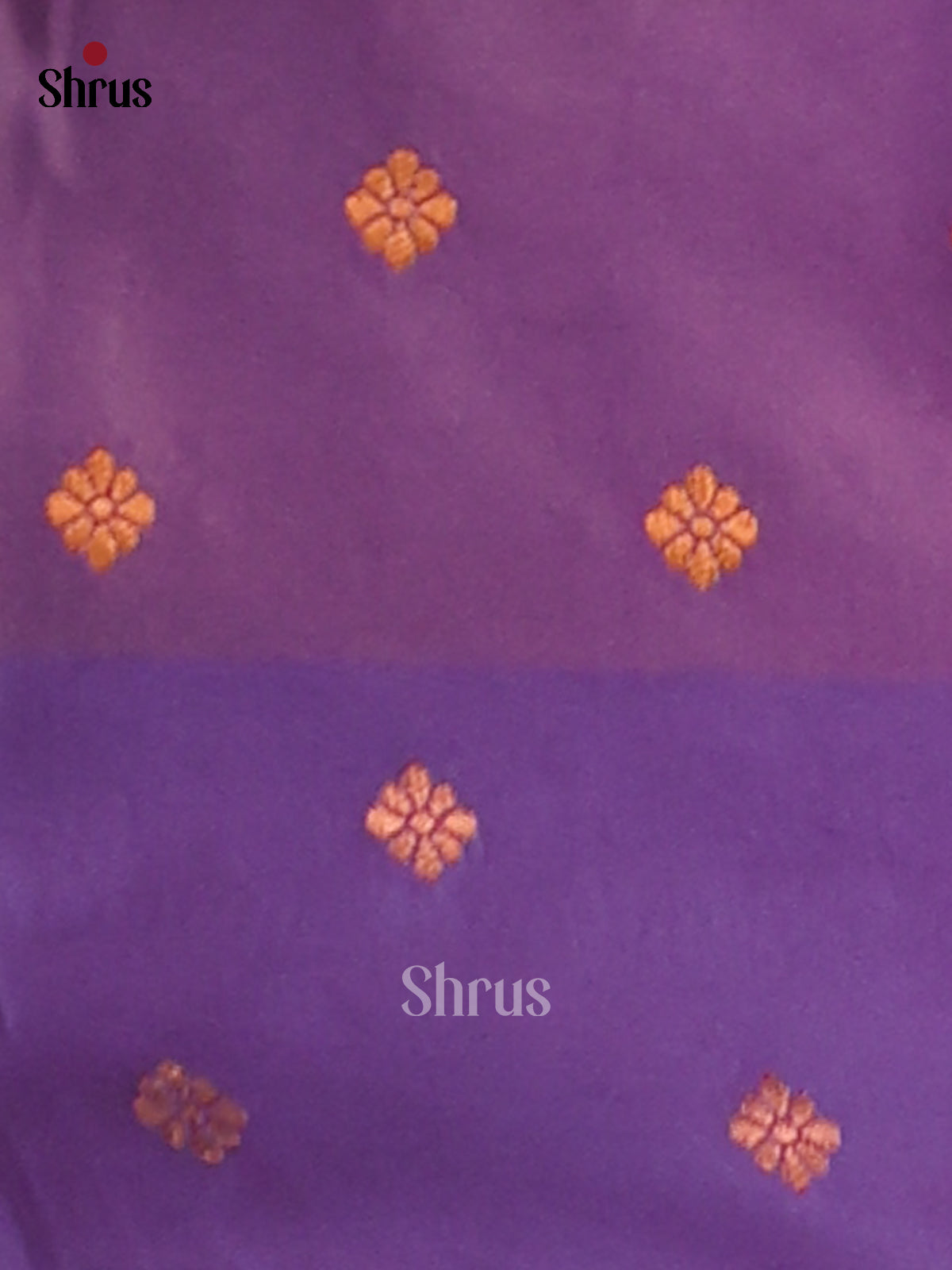 Orange & Purple - Semi Softsilk Saree - Shop on Shrus.com